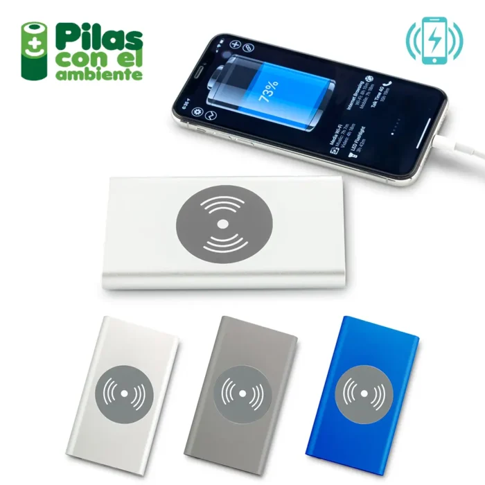 Pila recargable con cargador inalambrico 4000mah - Imagen 1