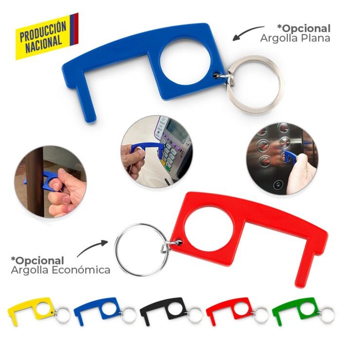 Llavero plastico multiusos anticontacto - produccion nacional - Imagen 1