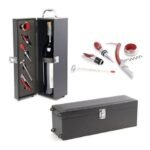 Caja madera una botella