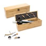 Caja madera una botella