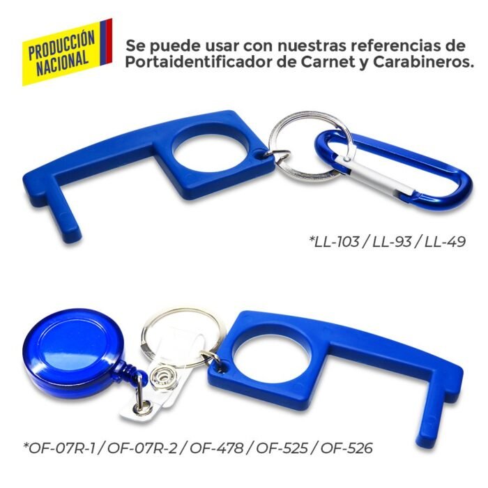 Llavero plastico multiusos anticontacto - produccion nacional - Imagen 3