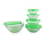 JUEGO DE RECIPIENTES EN VIDRIO E