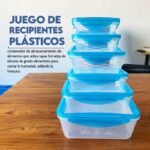 SET RECICPIENTES CON TAPA EN SILICONA