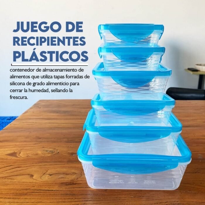 SET RECICPIENTES CON TAPA EN SILICONA - Imagen 1