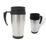 Vaso viajero metálico 14oz plata E