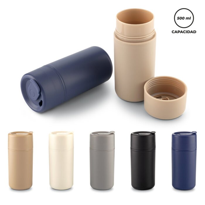 MUG PLASTICO QUOVO 500ml - Imagen 1