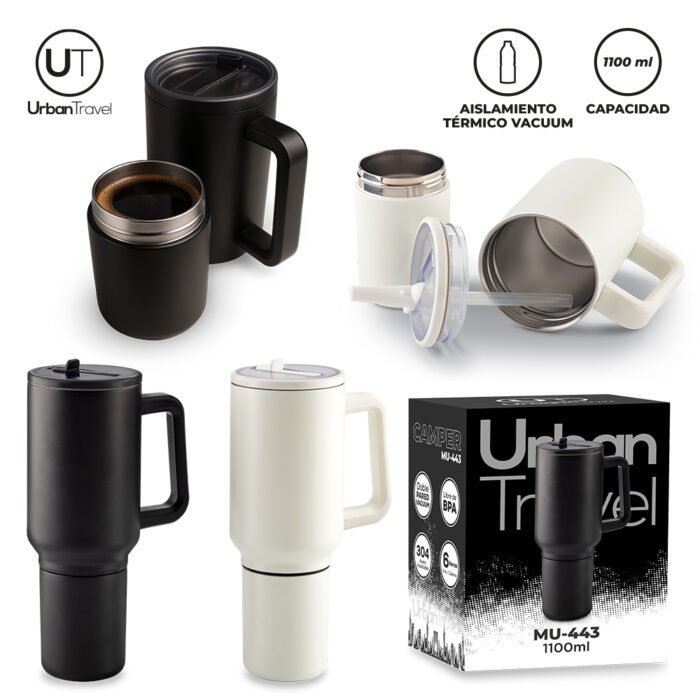 MUG METALICO CAMPER URBAN TRAVEL 1100ml - Imagen 1