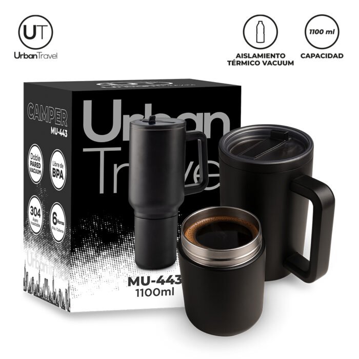 MUG METALICO CAMPER URBAN TRAVEL 1100ml - Imagen 5