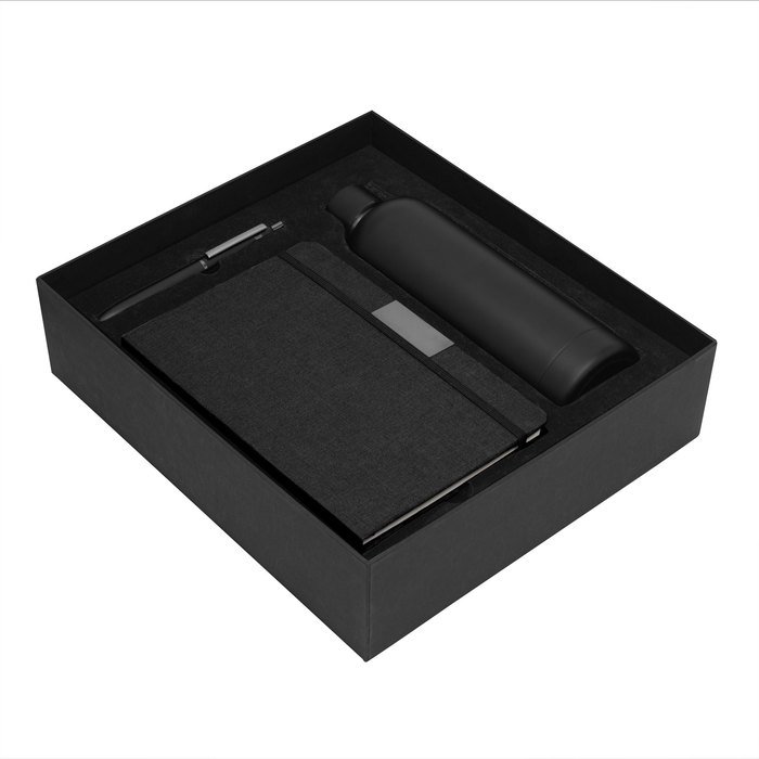 alt_-promocional_publicitario_KIT_Libreta_Botella_térmica_Boligrafo_S02_8 Set ejecutivo "DARK BOX" - Imagen 1