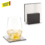 JUEGO PORTAVASOS EN ACERO INOXIDABLE -