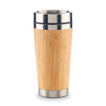 MUG METALICO CON BAMBOO 500ML