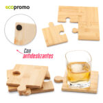 SET PORTAVASOS BAMBOO PUZZLE - Imagen 3