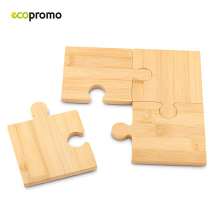 SET PORTAVASOS BAMBOO PUZZLE