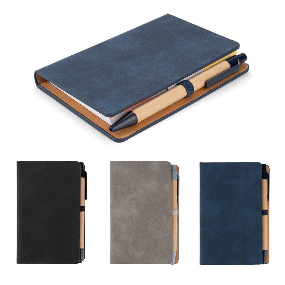 Libreta-Hawking-Con-Boligrafo-Negro-Gris-Azul Libreta Hawking con Bolígrafo - Imagen 1